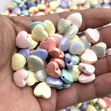 30-120pcs 11mm Heart Shape Acrylic Spacer Beads for Jewelry Making DIY