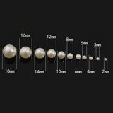 2-18mm Pearl Beads ABS Loose Round Craft Jewelry Making Sewing Beads