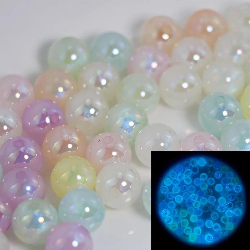 Mermaid Glow Glitter Beads DIY Jewelry Earrings Necklace Decor Phone Chain