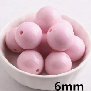 50pcs 8mm Round Acrylic Beads for DIY Jewelry Making Bracelet Necklace