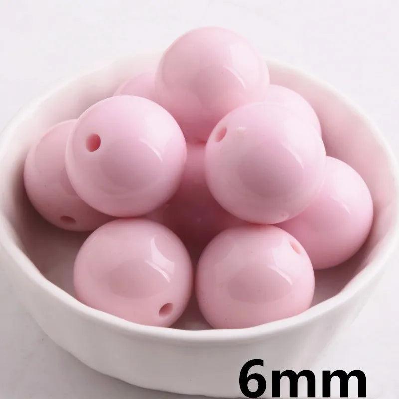 50pcs 8mm Round Acrylic Beads for DIY Jewelry Making Bracelet Necklace