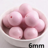 50pcs 8mm Round Acrylic Beads for DIY Jewelry Making Bracelet Necklace