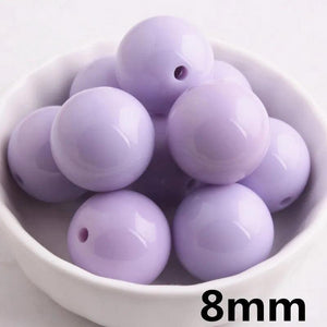 50pcs 8mm Round Acrylic Beads for DIY Jewelry Making Bracelet Necklace