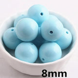 50pcs 8mm Round Acrylic Beads for DIY Jewelry Making Bracelet Necklace
