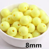 50pcs 8mm Round Acrylic Beads for DIY Jewelry Making Bracelet Necklace