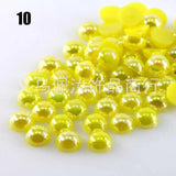 AB Half Round Acrylic Pearl Beads for DIY Jewelry Nail Art 3-14mm