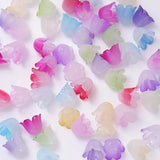 200pcs Acrylic Flower Beads Gradient Spacer Beads Jewelry Making Material 10mm
