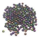 Neon Cross Pattern Acrylic Round Beads 6mm-10mm for Kids Craft