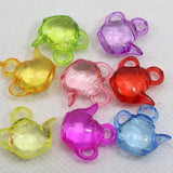 100 Mixed Colour Transparent Acrylic Animal Cat Charm Pendants