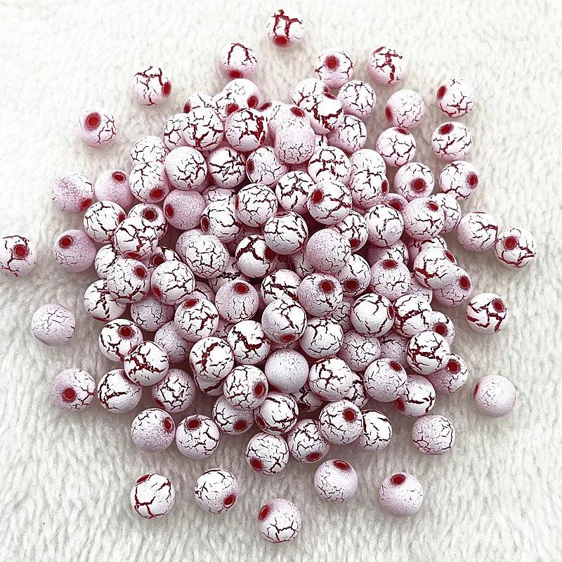 Frost Cracked Acrylic Round Spacer Beads 8mm 50-200pcs