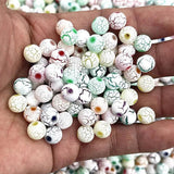 Frost Cracked Acrylic Round Spacer Beads 8mm 50-200pcs