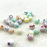 Frost Cracked Acrylic Round Spacer Beads 8mm 50-200pcs