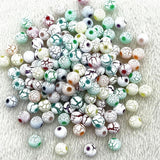 Frost Cracked Acrylic Round Spacer Beads 8mm 50-200pcs