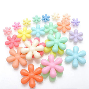 50 Mixed Pastel Acrylic Shape Beads Kids Craft