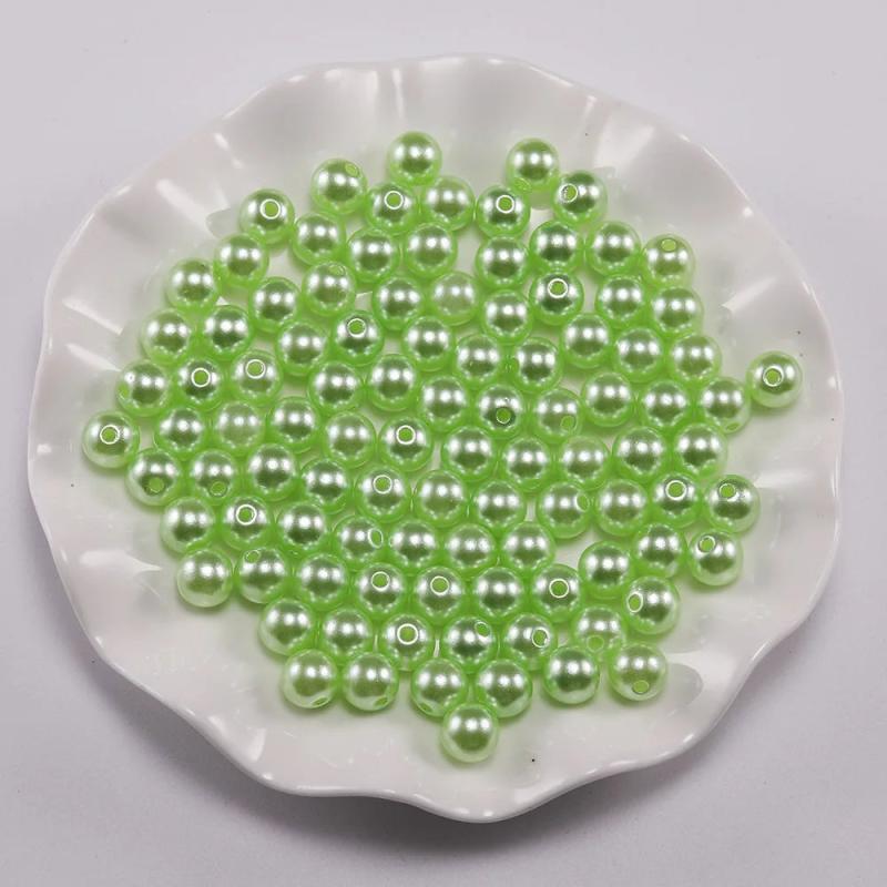 ABS Pearl Straight Hole 3-12mm DIY Round Bead for Jewelry Making