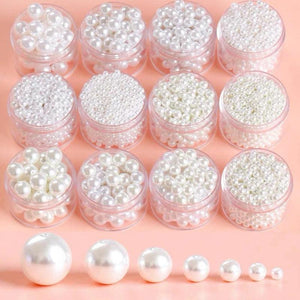 ABS Pearl Straight Hole 3-12mm DIY Round Bead for Jewelry Making