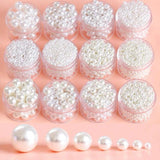 ABS Pearl Straight Hole 3-12mm DIY Round Bead for Jewelry Making
