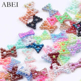 200pcs Assorted Colors Loose Beads for DIY Plastic Bow Bead Wedding Party Decor