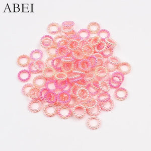 200pcs Assorted Colors Loose Beads for DIY Plastic Bow Bead Wedding Party Decor