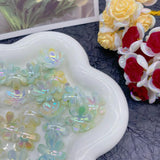 10pcs 20mm Gradual Six Petal Flower Acrylic DIY Jewelry Accessories