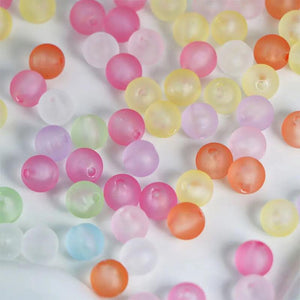 Matte Rubber Beads For DIY Jewelry Making Bracelet Necklace Earrings