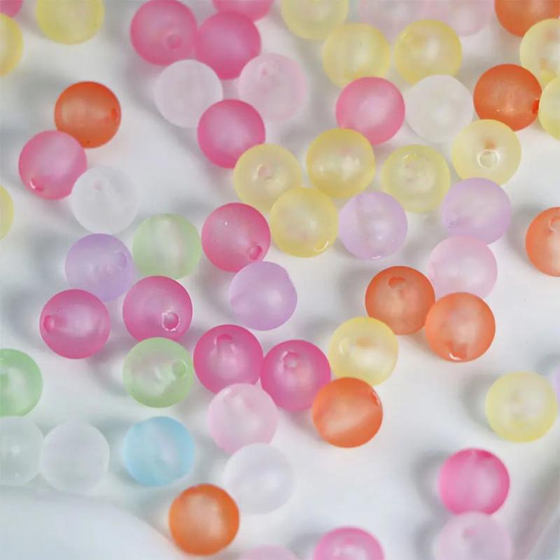 Matte Rubber Beads For DIY Jewelry Making Bracelet Necklace Earrings