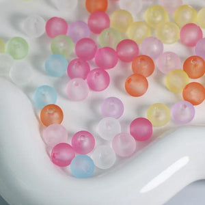 Matte Rubber Beads For DIY Jewelry Making Bracelet Necklace Earrings
