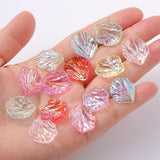 50g Transparent AB Plated Pearl Charm Beads Acrylic Cabbage Leaf Petal Pendant