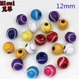 50Pcs Sports Ball Acrylic Spacer Beads for DIY Jewelry Making
