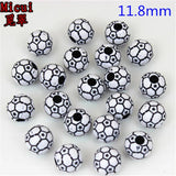 50Pcs Sports Ball Acrylic Spacer Beads for DIY Jewelry Making