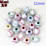 50Pcs Sports Ball Acrylic Spacer Beads for DIY Jewelry Making