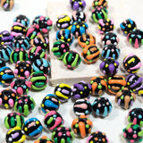 Hand Painted Pumpkin Round Beads for Jewelry Making