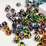Hand Painted Pumpkin Round Beads for Jewelry Making