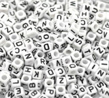 500pcs Mixed Alphabet Acrylic Beads DIY Accessories 6x6mm