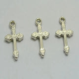 100 Mixed Silver Gold Acrylic Charm Pendants Flower Cross