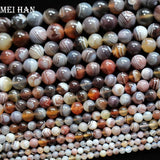 Natural Botswana Agate Smooth Round Loose Stone Beads for Jewelry Making
