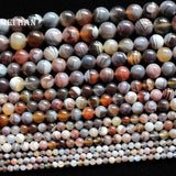 Natural Botswana Agate Smooth Round Loose Stone Beads for Jewelry Making