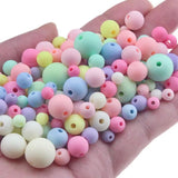 6-14mm Macaron Matte Acrylic Loose Beads For Jewelry Bracelet Necklace Crafts