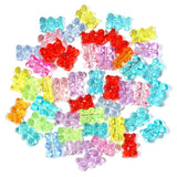 50pcs Bear Acrylic Transparent Beads for DIY Necklace Bracelet