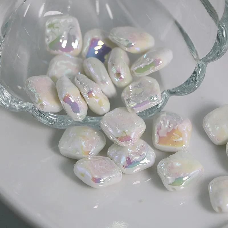 Irregular Wafer Acrylic Stones Beads DIY Jewelry Making Accessories