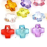 100 Mixed Transparent Acrylic Pendant Shapes DIY