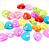 100 Mixed Transparent Acrylic Pendant Shapes DIY