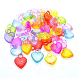 100 Mixed Transparent Acrylic Pendant Shapes DIY