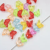 DIY Mixed Colour Acrylic Charm Beads Butterfly Shape