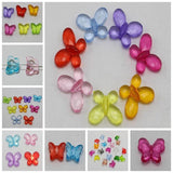 DIY Mixed Colour Acrylic Charm Beads Butterfly Shape