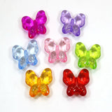 DIY Mixed Colour Acrylic Charm Beads Butterfly Shape