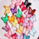 DIY Mixed Colour Acrylic Charm Beads Butterfly Shape