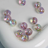 Transparent AB Love Heart Round Beads For Jewelry Making DIY