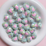 Handpainted Glow Love Heart Beads for DIY Jewelry Phone Keychain