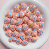 Handpainted Glow Love Heart Beads for DIY Jewelry Phone Keychain